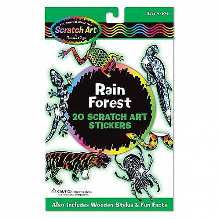 Набор стикеров Scratch Art Тропический лес 